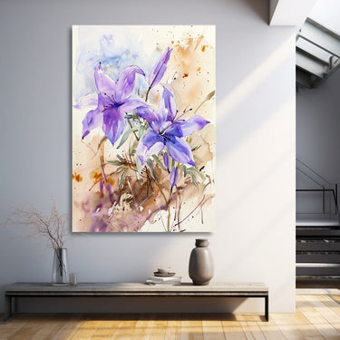 Lily Flower Watercolor Painting